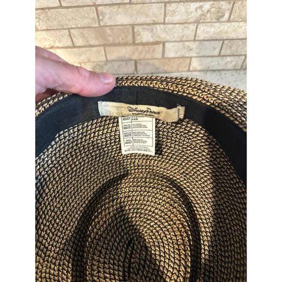 Disney Parks Exclusive Unisex Adult O/S Gold Mickey Mouse Straw Fedora Hat - Picture 5 of 5